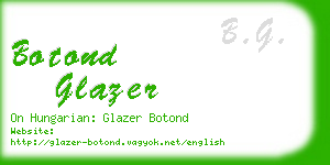 botond glazer business card